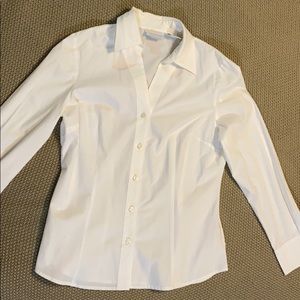 Worthington Stretch white dress blouse button up